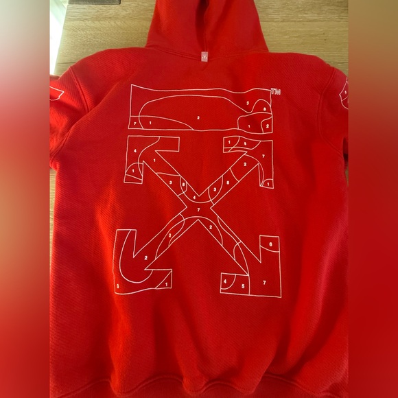 OFF-WHITE red hoodie - Picture 5 of 7